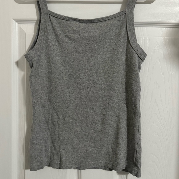 DKNY Gray Tank Top with Pink Rhinestone Logo Y2K - Picture 4 of 4